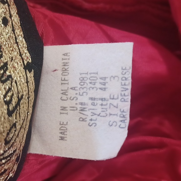 Vintage prom dress from the early 1990s, beautiful red lace overlay, size 3 - Picture 3 of 5